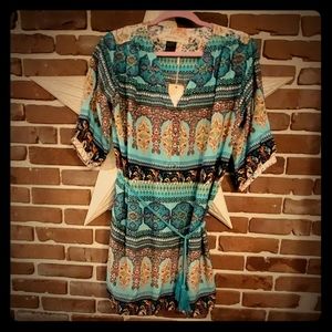 Boho chic unique tunic top